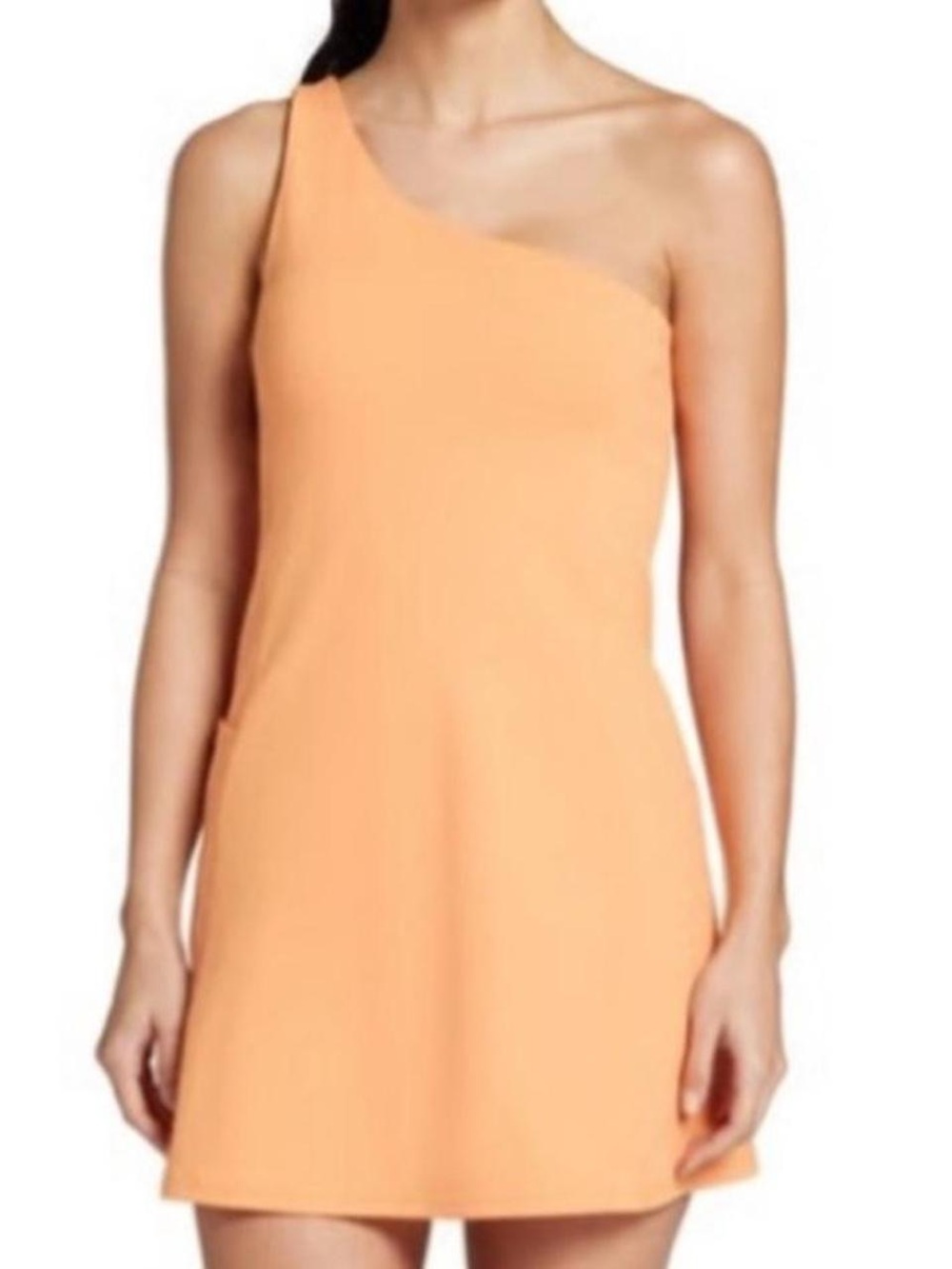 DSG One-Shoulder Athletic Shorts in Peach